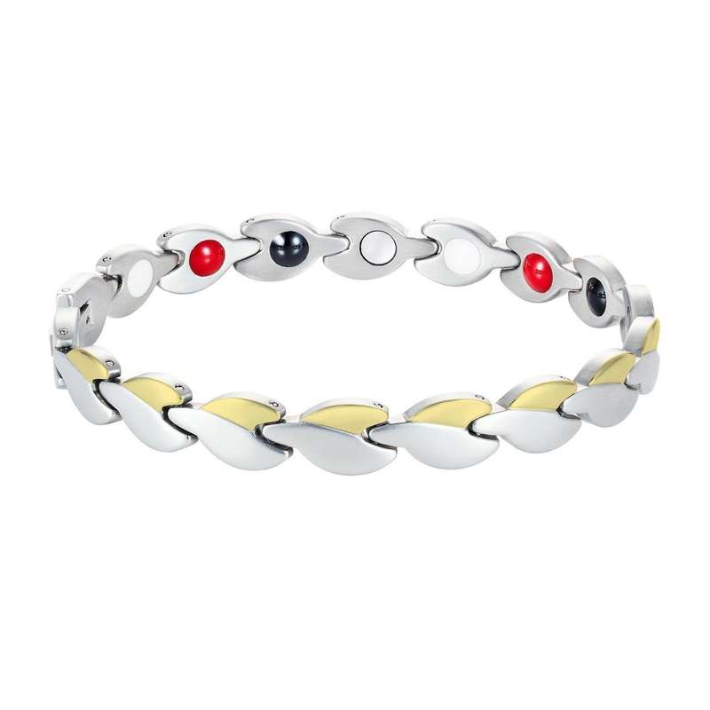 دستبند مغناطیسی سلامت اصل مدل White gold دستبند مغناطیسی سلامت اصل مدل White gold