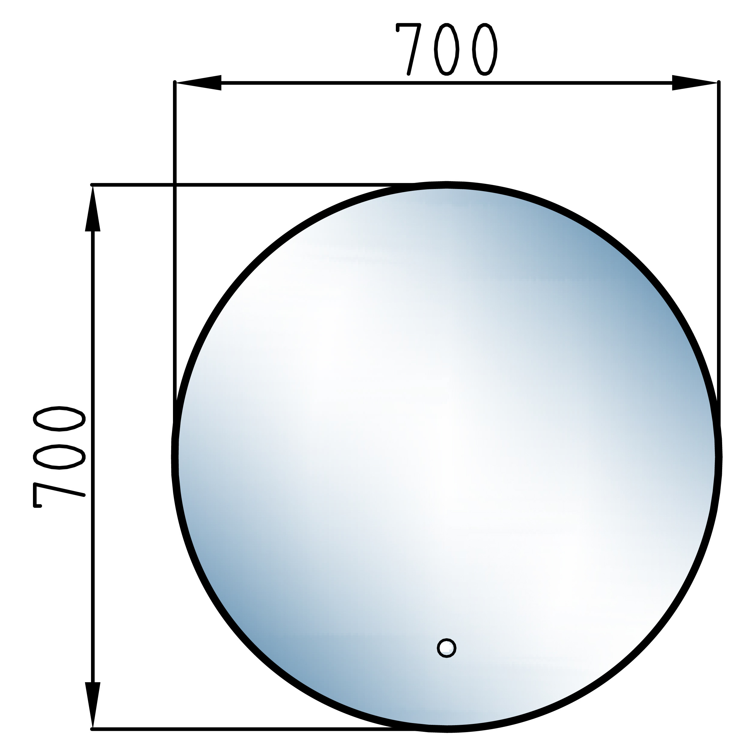 آینه بک لایت آسان نصب فارابی مدل تک تاچ کد CR14T121/1