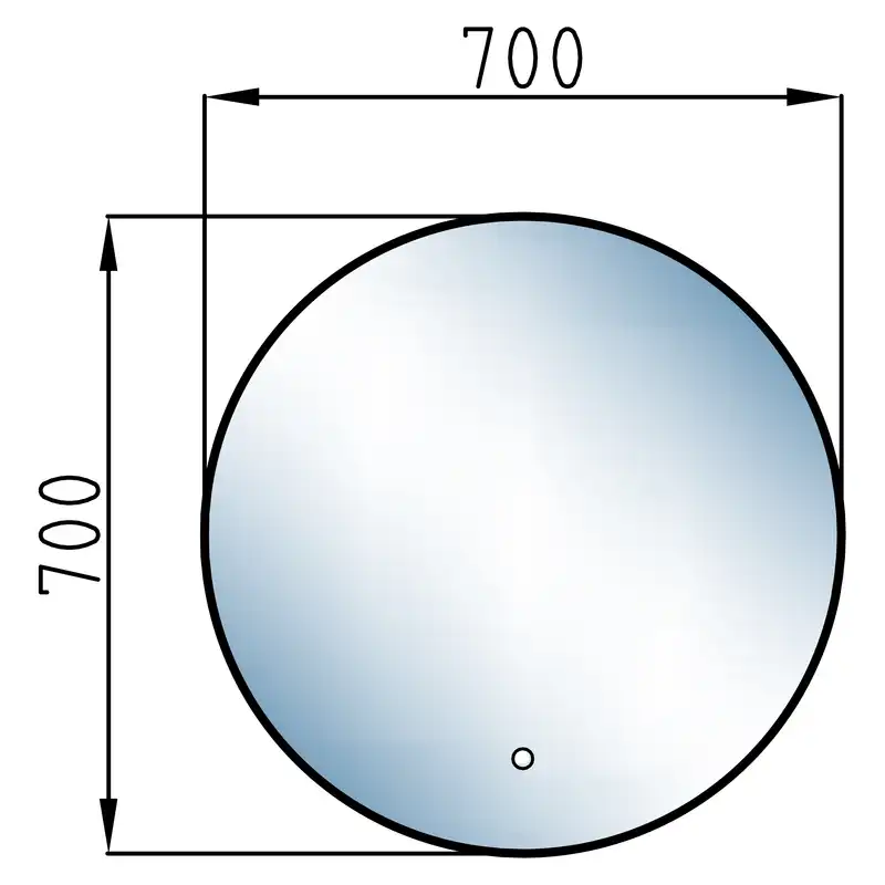 آینه آسان نصب فارابی مدل بک لایت طرح تک تاچ CR13T121/2
