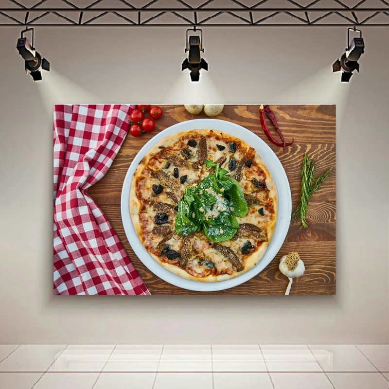 پوستر پارچه ای مدل فست فود طرح همبرگر کد SDP1461