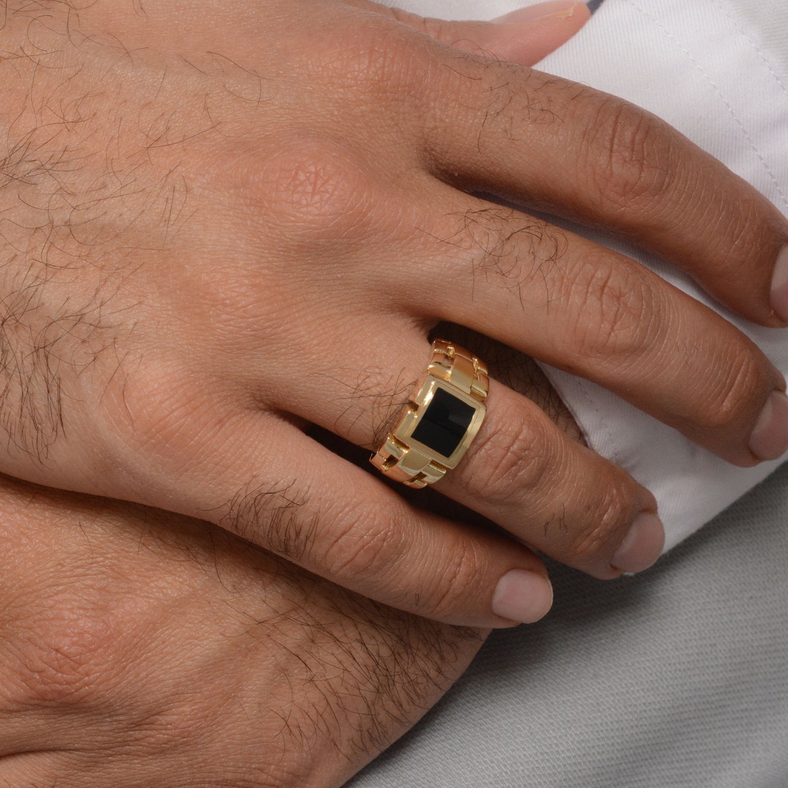 انگشتر طلا 18 عیار مردانه طلای مستجابی کد 58 -  - 2
