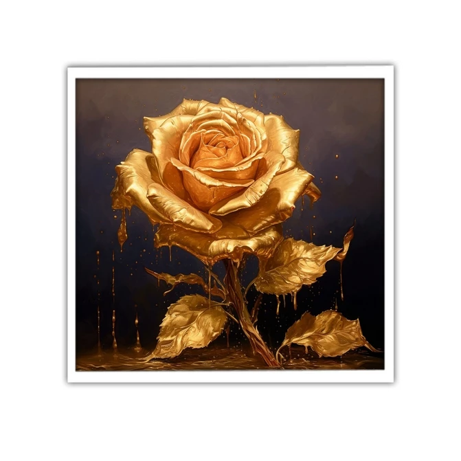 تابلو نوری بکلیت طرح دکوراتیو گل طلاکوب مدل W-MID-19303