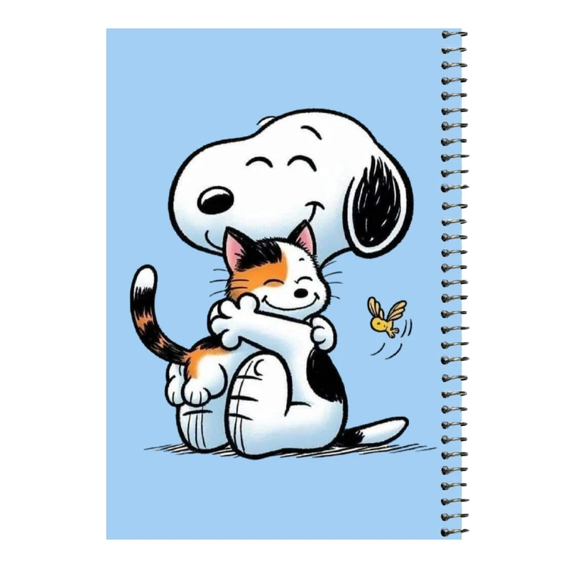 دفتر مشق 80 برگ اس جی مدل اسنوپی و گربه