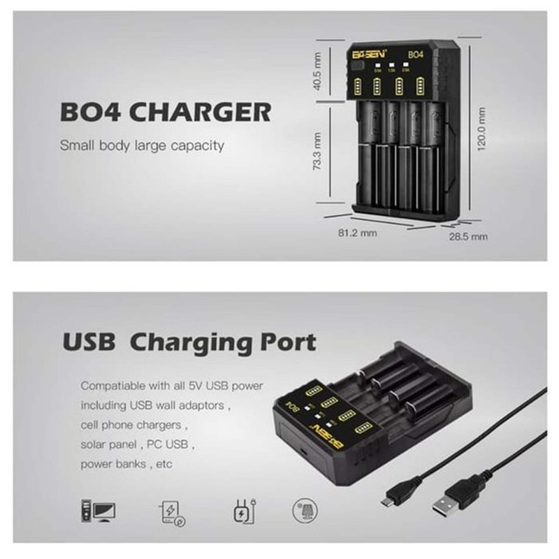 شارژر باتری بیسن مدل BO4