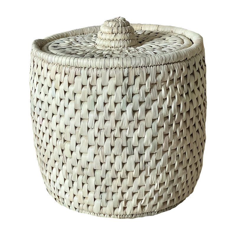 سطل حصیری مدل استوانه طرح آجری