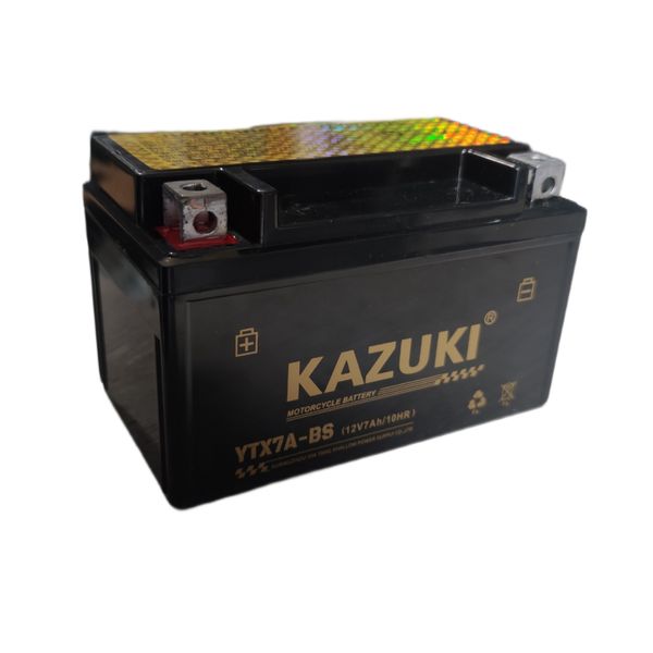 باتری موتورسیکلت کازوکی مدل 12 ولت 7 آمپر پهن - ytx7ah