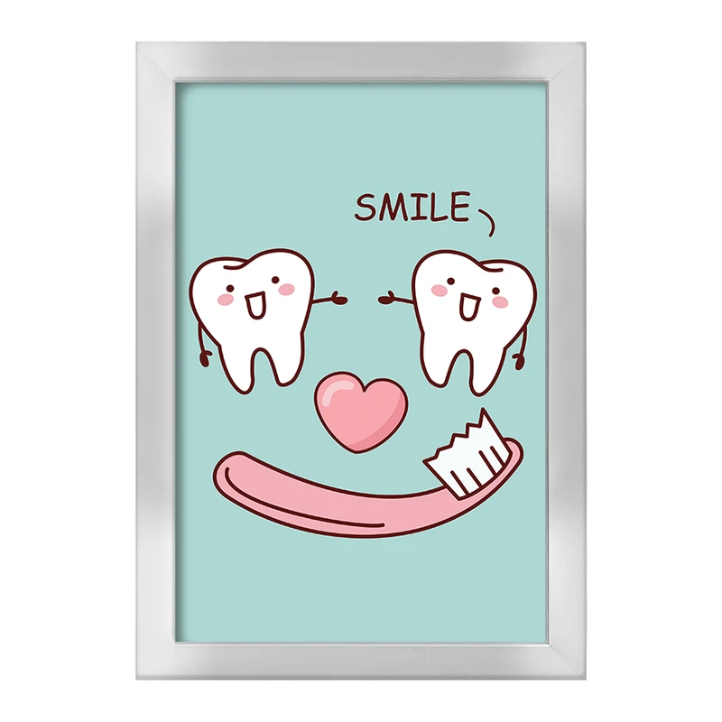 تابلو خندالو طرح دندان و دندان پزشکی کودکانه کد 36690