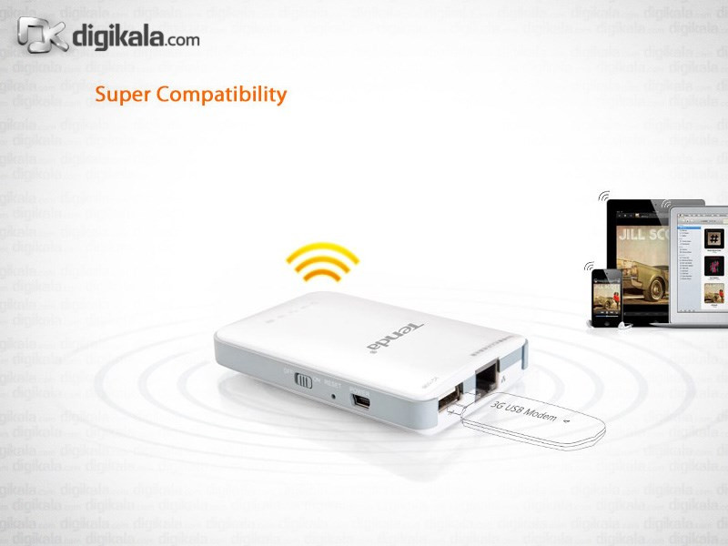 روتر تک پورت بی‌سیم و قابل حمل تندا مدل 3G150B