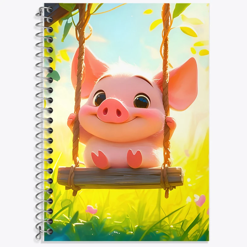 دفتر نت موسیقی 50 برگ خندالو طرح خوک بامزه کد F7263