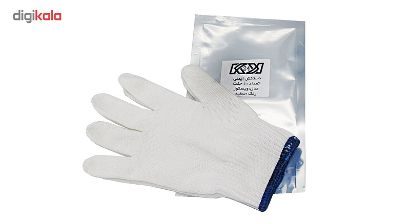 دستکش ایمنی ک ک 24 مدل ویسکوز بسته 10 عددی