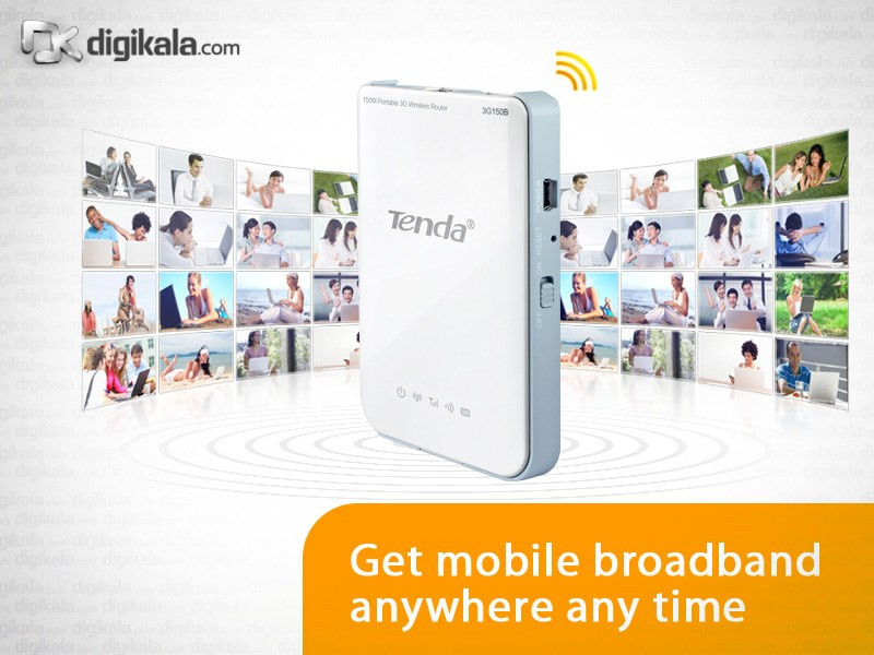 روتر تک پورت بی‌سیم و قابل حمل تندا مدل 3G150B