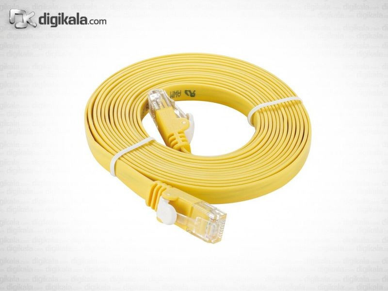کابل شبکه 3 متری CAT5E زرد رنگ دی-لینک مدل NCB-5EUYELF1-3