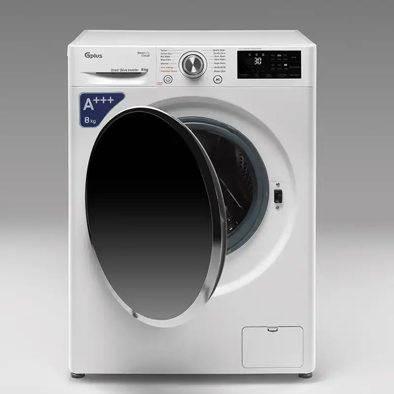 ماشین لباسشویی جی پلاس مدل GWM-P88W ظرفیت 8 کیلوگرم