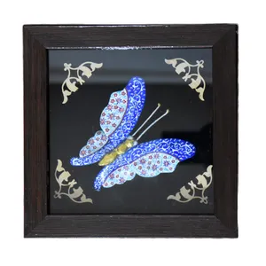 تابلو میناکاری سیدا طرح پروانه کد MI09003