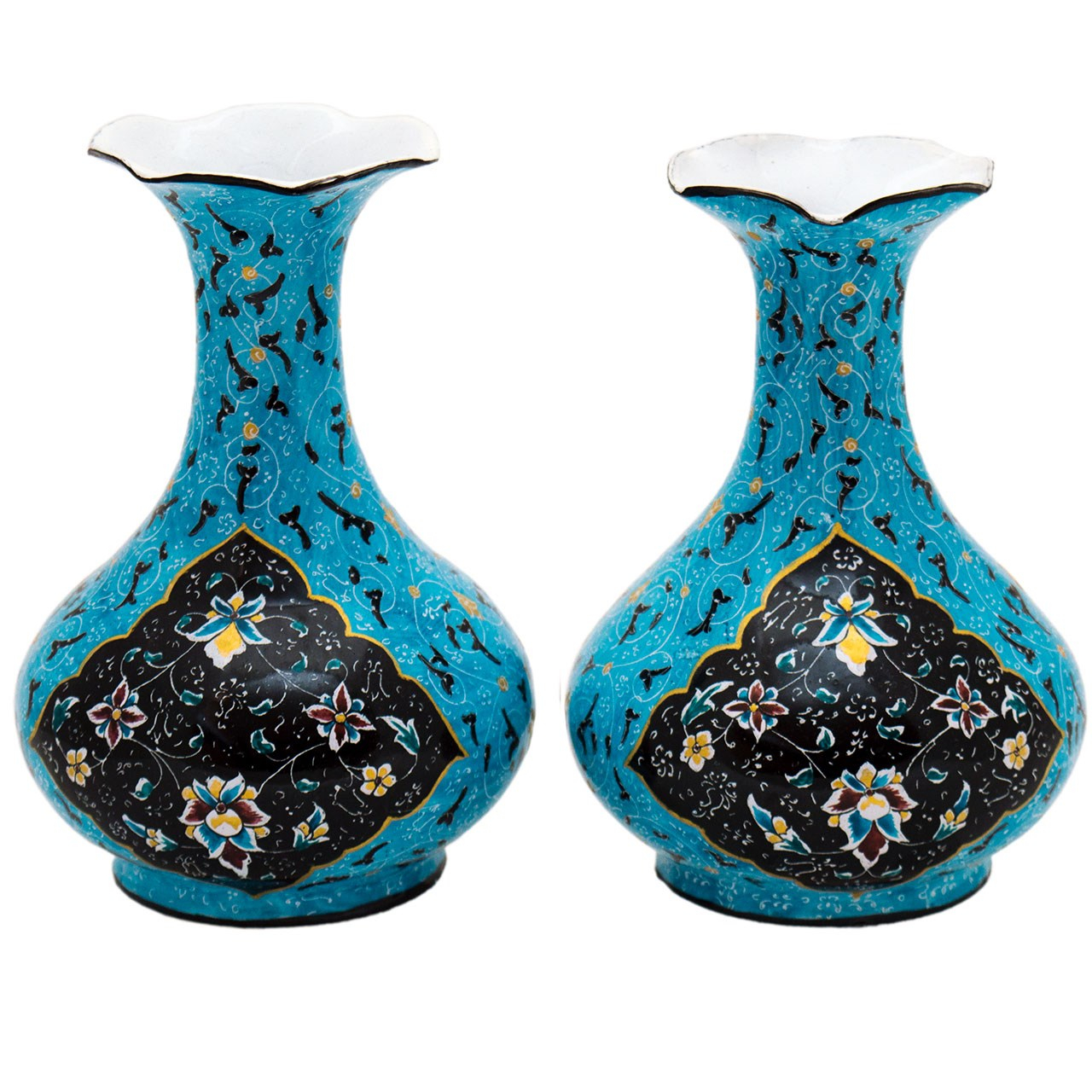 گلدان میناکاری رستا طرح 135-12-102 مجموعه دو عددی