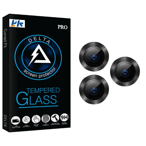 محافظ لنز دوربین پی کی مدل Delta Glass FLL مناسب برای گوشی موبایل اپل iPhone 13 ProMax