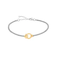 دستبند النگویی طلا 18 عیار زنانه ماوی گالری مدل مت و امگا دو 