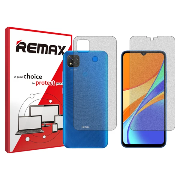 محافظ صفحه نمایش مات ریمکس مدل HyMTT مناسب برای گوشی موبایل شیائومی Redmi 9C به همراه محافظ پشت گوشی