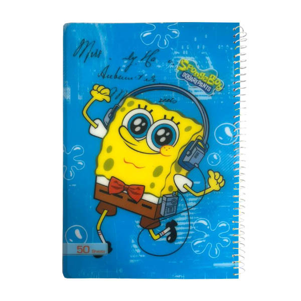 دفتر مشق 50 برگ طرح باب اسفنجی کد as-124