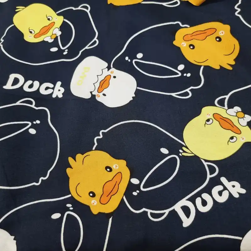 پارچه لباس مدل کودری نخی طرح اردک