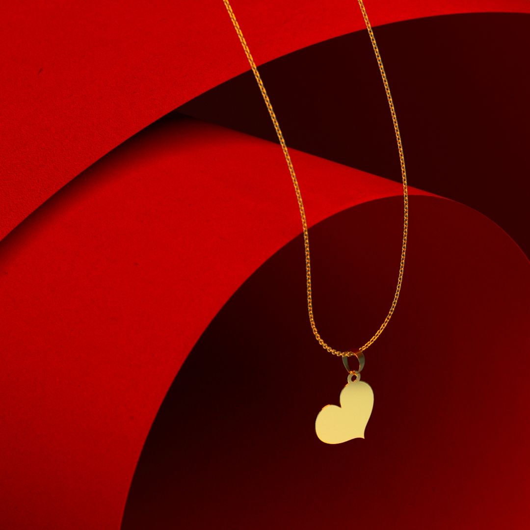 گردنبند طلا 18 عیار زنانه مدوپد مدل قلب کد E3-1-1144 - - 3