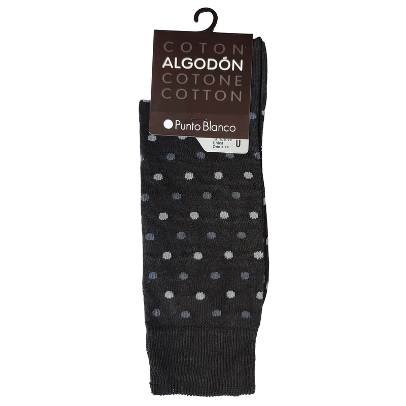 جوراب مردانه پونتو بلانکو مدل کتان آلگودون طرح دار 599-10-74718