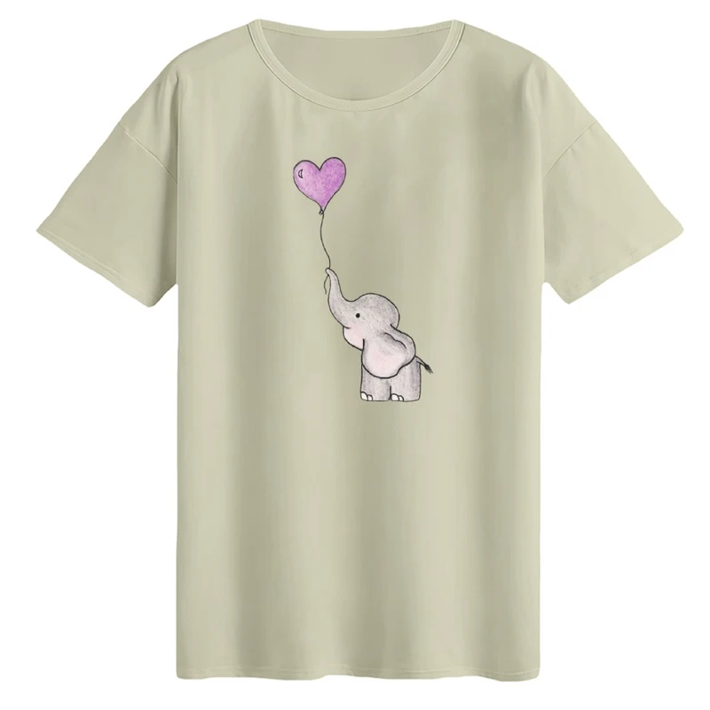 تی‌شرت لانگ آستین کوتاه زنانه مدل فیل کد ۱۱ رنگ کرم