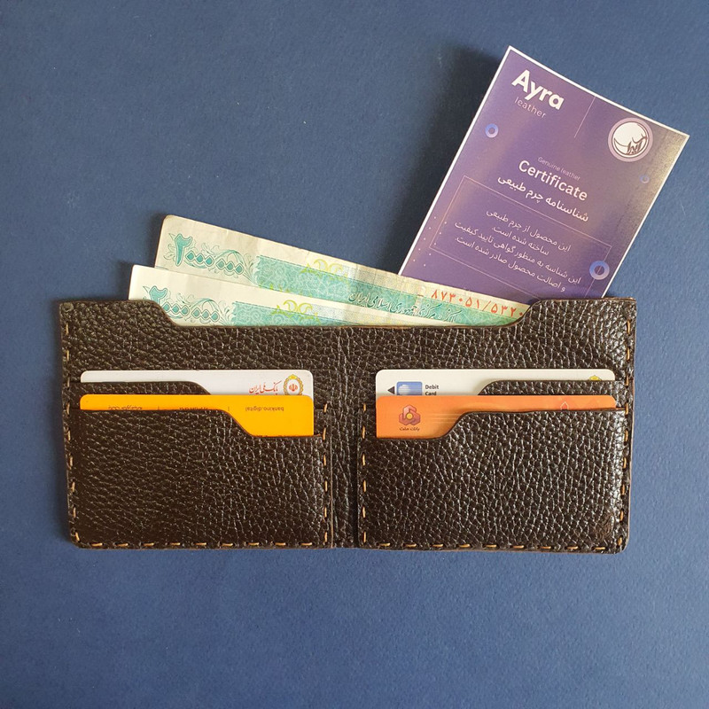 کیف پول مدل چرم طبیعی کد 601
