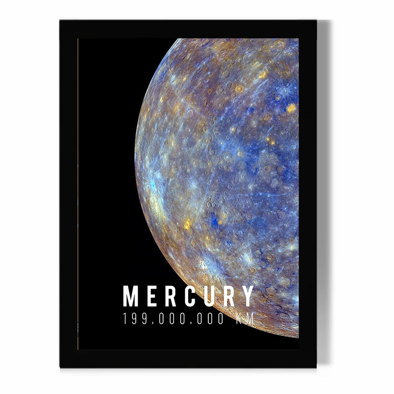 تابلو مدل دیواری طرح سیاره عطارد Mercury  کد FD459