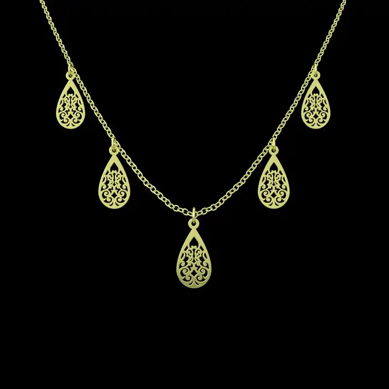 گردنبند طلا 18 عیار زنانه مدوپد مدل اسلیمی کد RNA15306