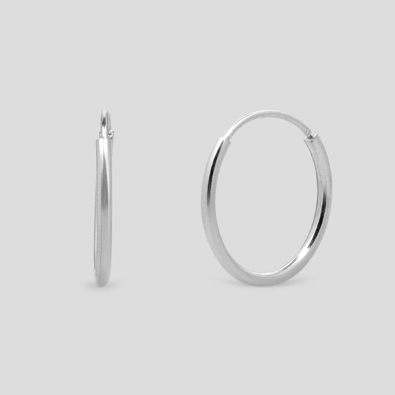 گوشواره حلقه‌ای نقره زنانه طلای صداقت مدل 1390-2