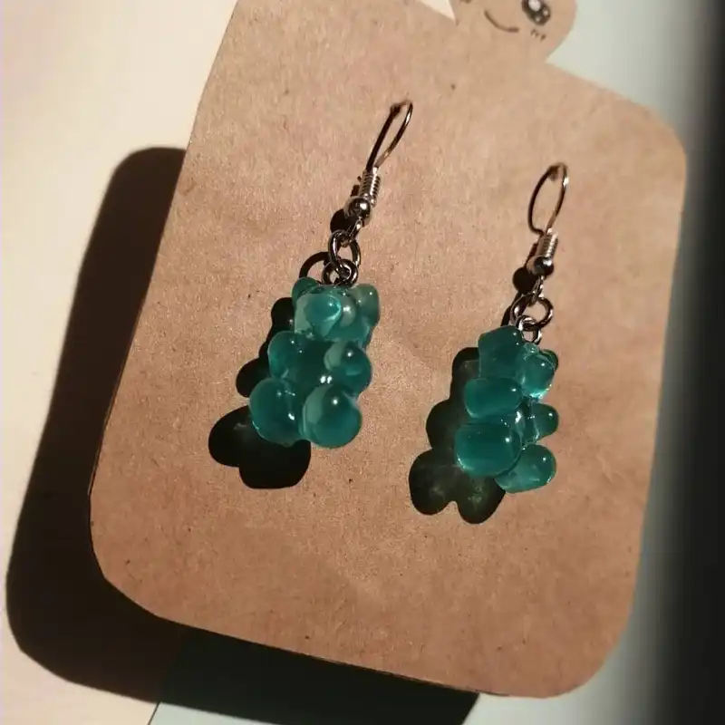 گوشواره زنانه مدل پاستیل خرسی