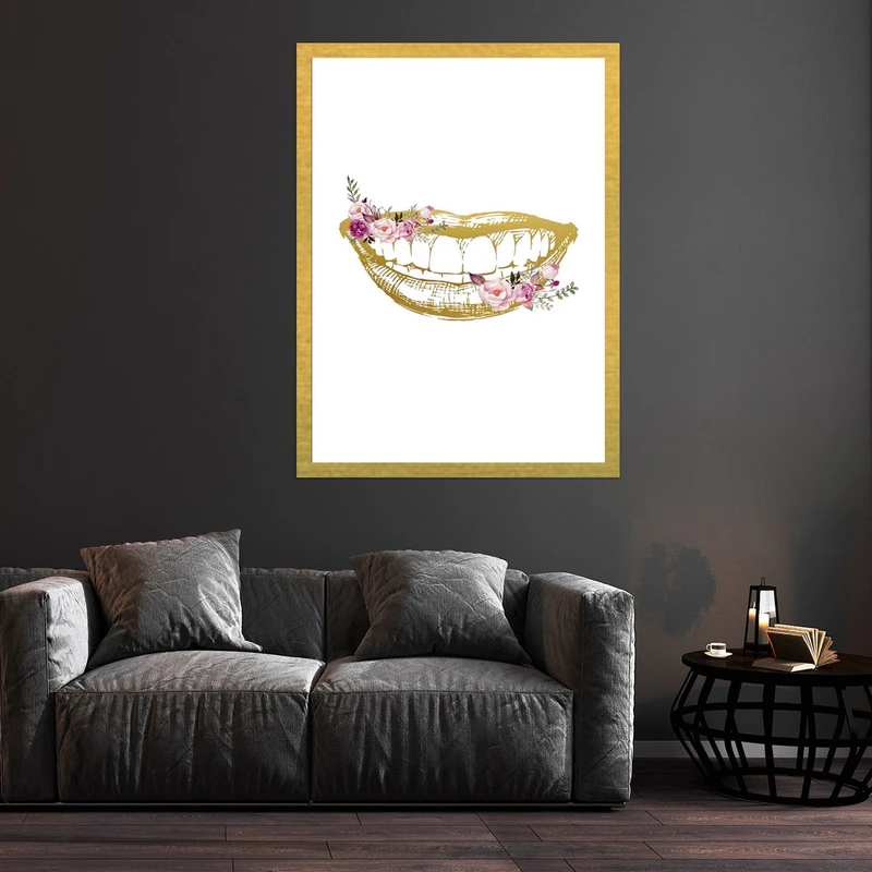 تابلو بکلیت طرح نقاشی لبخند مدل قاب شاسی T-S9365