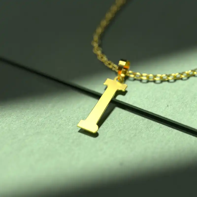 گردنبند طلا 18 عیار زنانه مدوپد مدل حرف I کد H3-1-1243