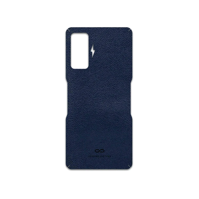 برچسب پوششی ماهوت مدل Deep-Blue-Leather مناسب برای گوشی موبایل شیائومی Redmi K50 Gaming
