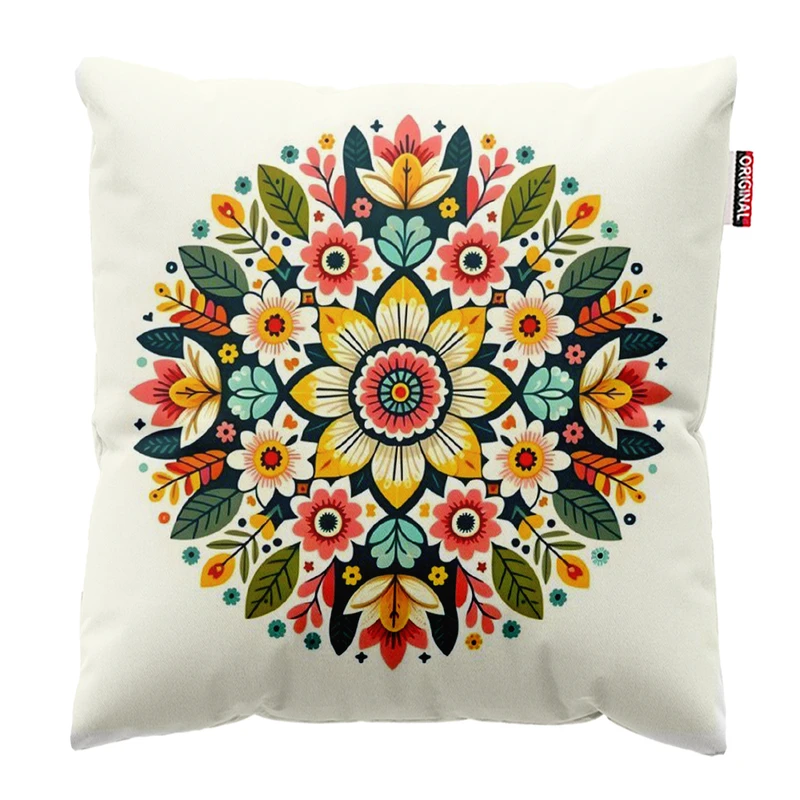 کوسن پاد آفرین مدل سنتی گل کد k66 سایز 30×30 سانتی‌متر