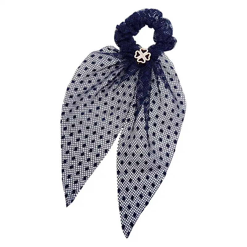 کش مو زنانه مدل خالدار طرح دنباله دار کد 750-6SHB