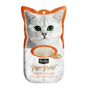 غذای تشویقی گربه کیت کت مدل بستنی مرغ و سالمون وزن 60 گرم
