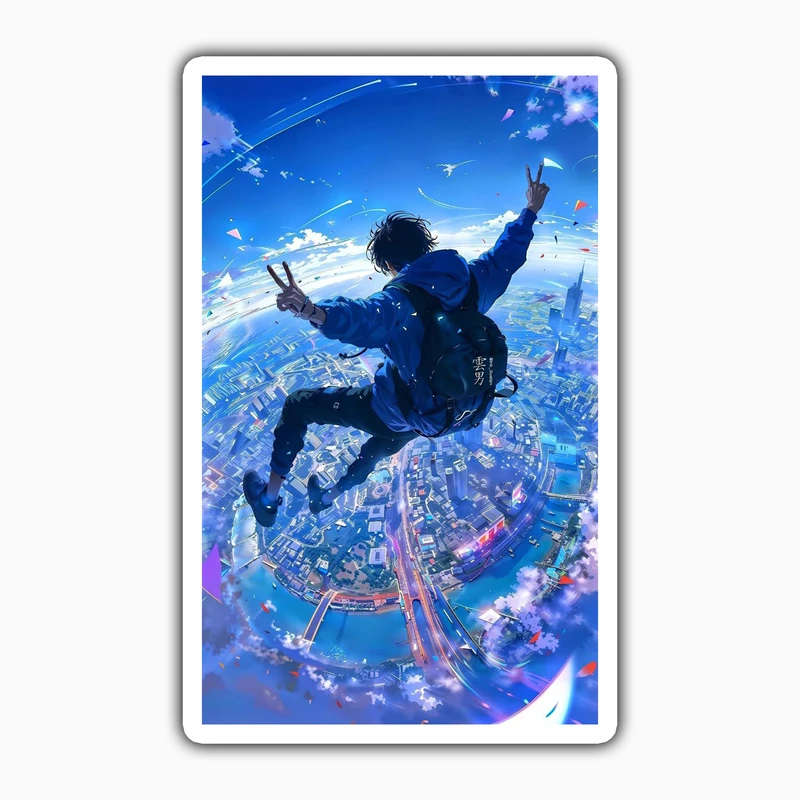 استیکر لپ تاپ و موبایل بووم طرح پسرانه کد LM34