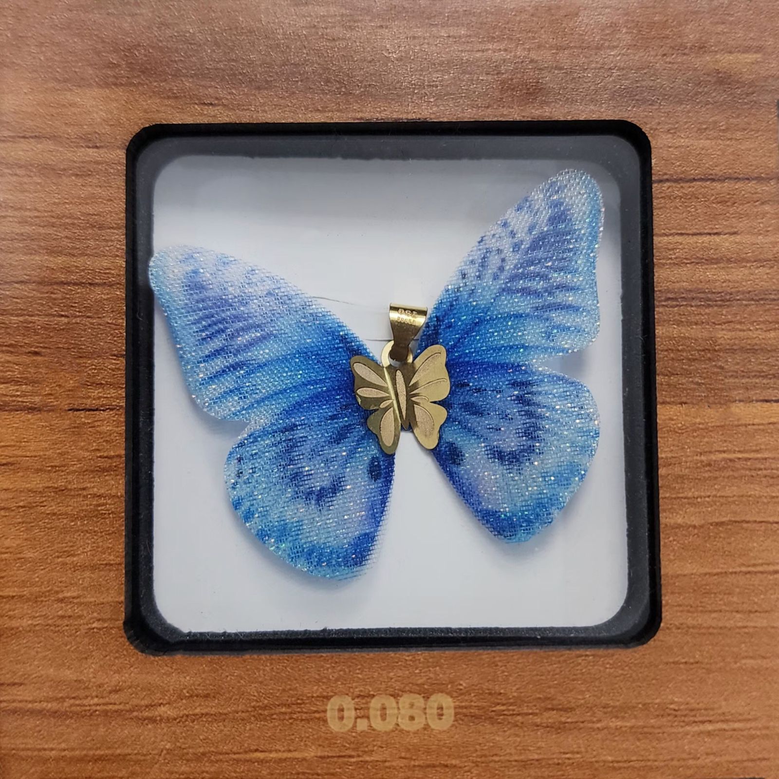 آویز گردنبند طلا 18 عیار زنانه وی وی گلد گالری مدل پروانه ای کد S2253 -  - 3