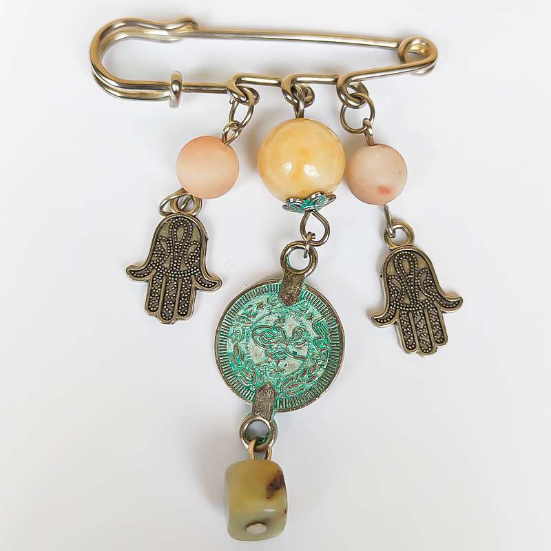 سنجاق سینه زنانه مدل سکه 