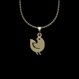 گردنبند طلا 18 عیار زنانه مدوپد مدل خروس کد N2-1-1028