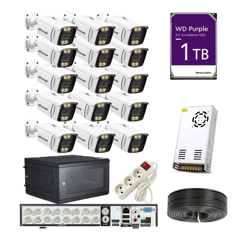 سیستم امنیتی مدل PACK AHD 15 STAR LIGTH - AXESSLINK مجموعه 15 عددی