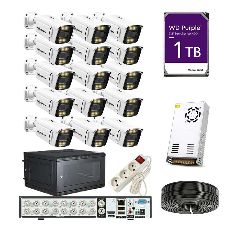 سیستم امنیتی مدل PACK AHD 15 STAR LIGTH - AXESSLINK مجموعه 15 عددی سیستم امنیتی مدل PACK AHD 15 STAR LIGTH - AXESSLINK مجموعه 15 عددی