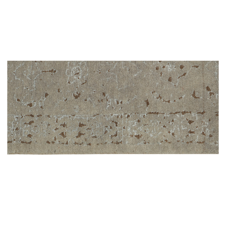 فرش نیمه دستبافت چهار متری طرح گل ابریشم کد 543911