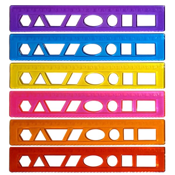 خط کش 20 سانتی متری کد DR001 بسته 6 عددی