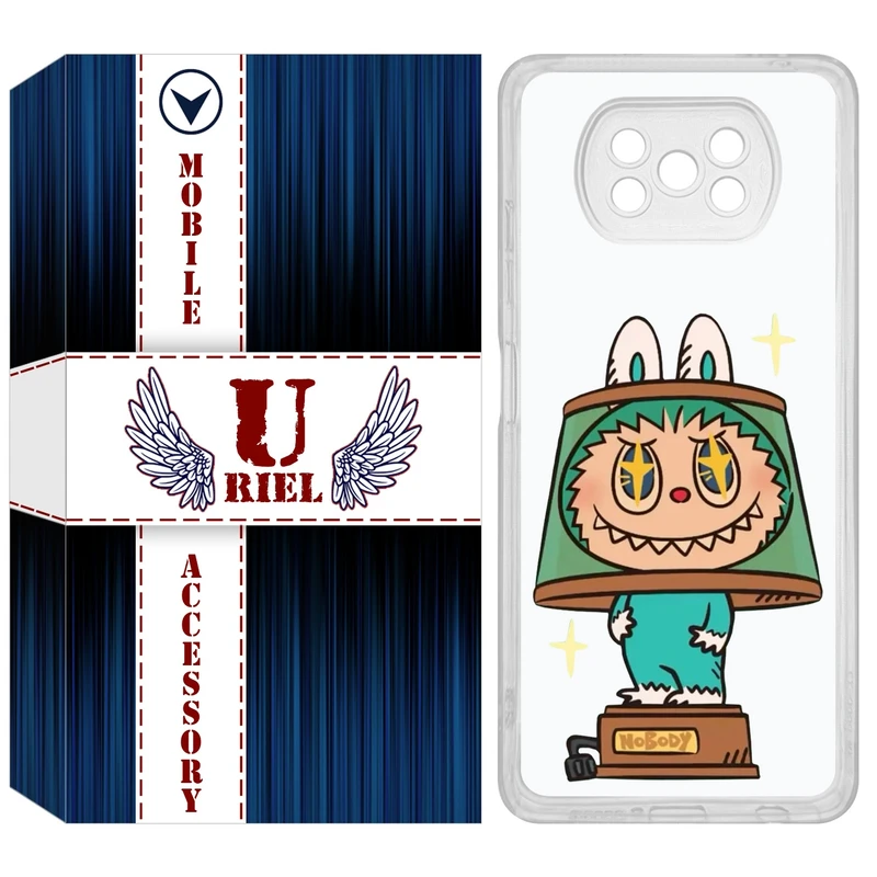 کاور یوریل قاب مدل Clear کد 126 طرح لبوبو Labubu مناسب برای گوشی موبایل شیائومی Poco X3 / X3 Pro / X3 NFC