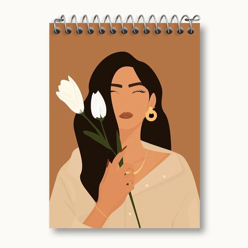 دفتر یادداشت 50 برگ خندالو مدل مینیمال دخترانه کد 28696