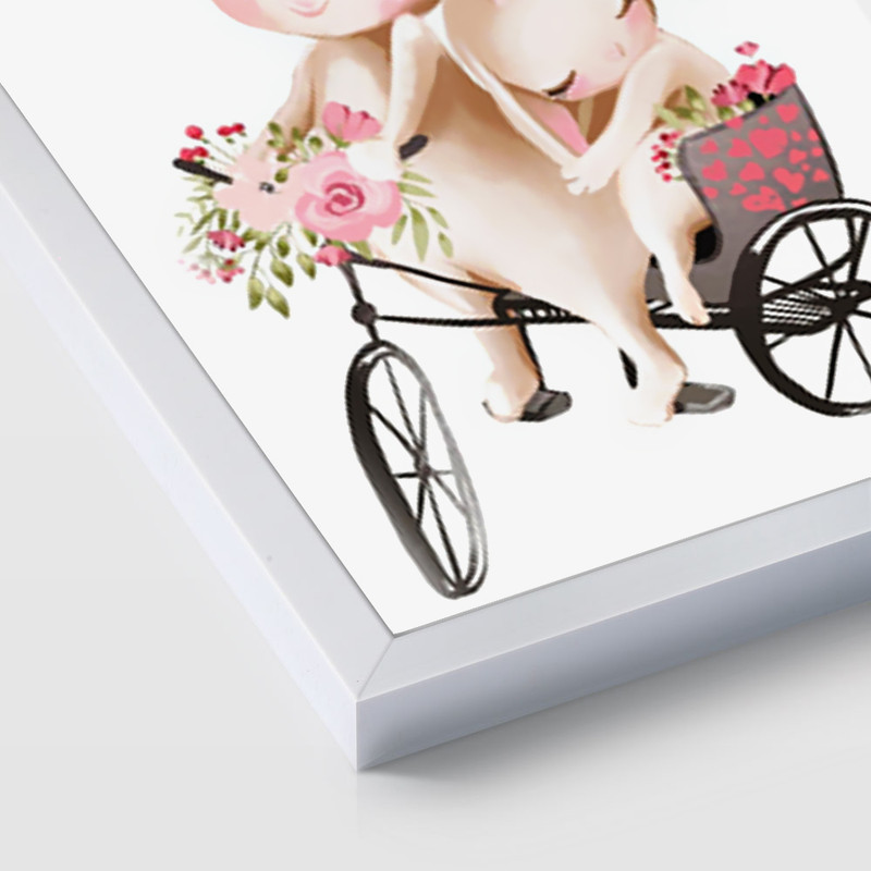 تابلو اتاق کودک مدل خرگوش مادر و کودک moms love مجموعه 3 عددی