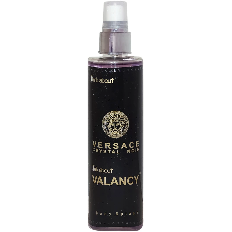 بادی اسپلش زنانه والانسی مدل VERSACE CRYSTAL NOIR حجم 200 میلی لیتر